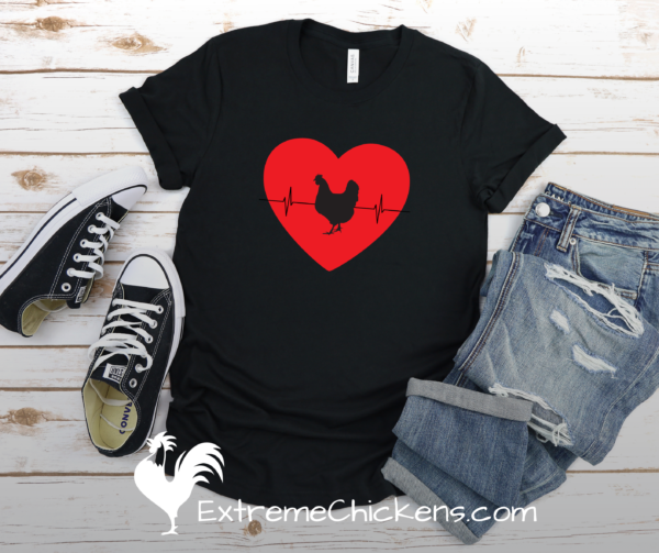 Chicken Heartbeat Short-Sleeve Unisex T-Shirt