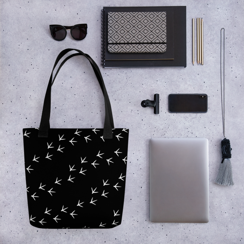 Chicken Footprints Tote Bag