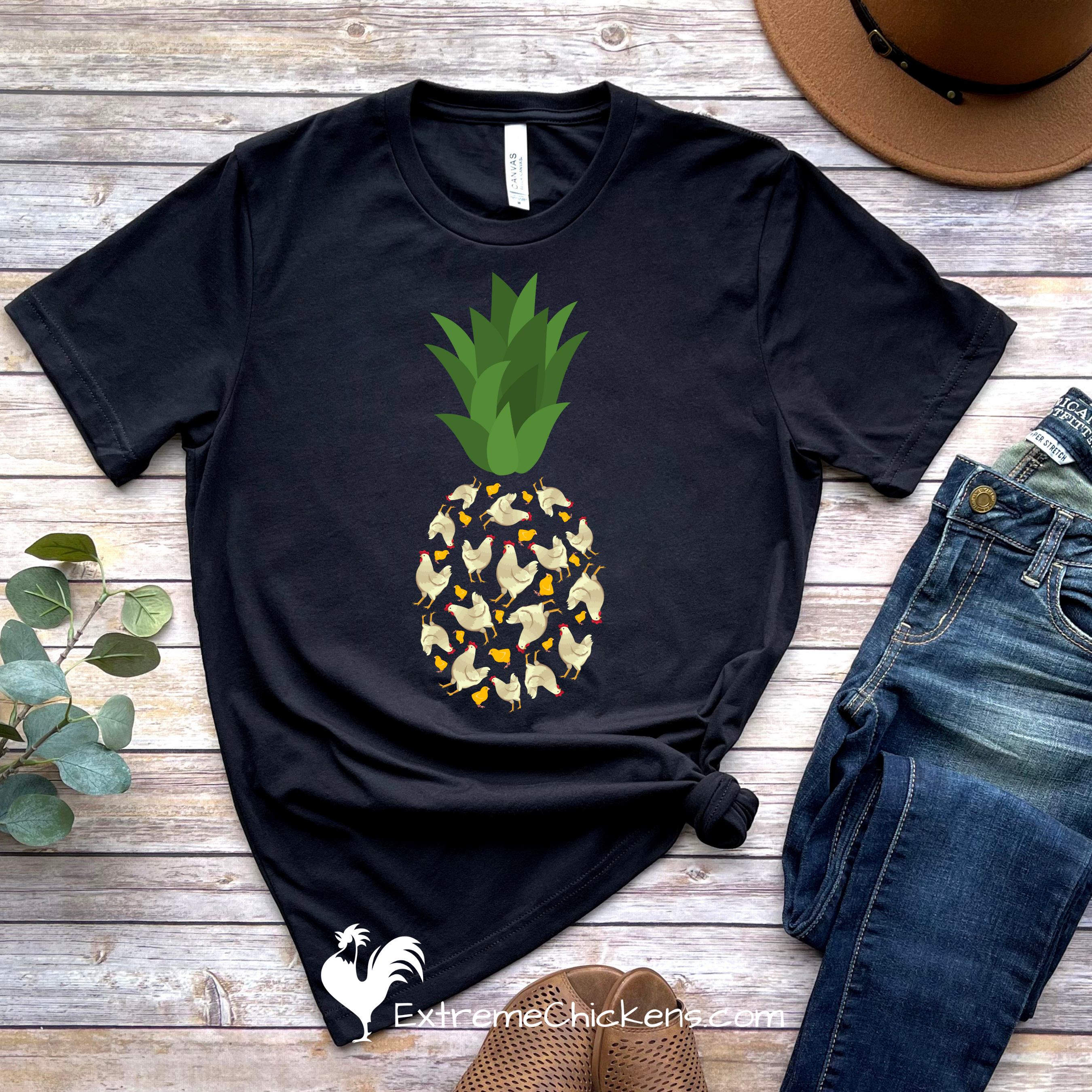 Summer Pineapple Chickens Unisex T-Shirt